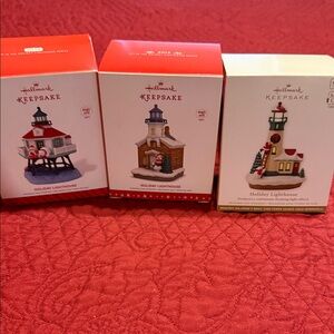 Hallmark Keepsake Festive Lighthouse Trio